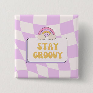 Bóton Quadrado 5.08cm Fique Groovy