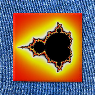 Bóton Quadrado 5.08cm Fire Mandelbrot Fractal