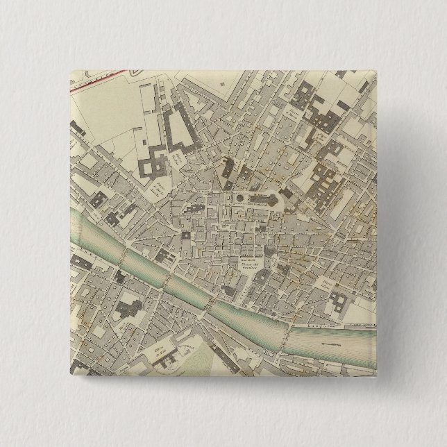 Bóton Quadrado 5.08cm Firenze Florença (Frente)