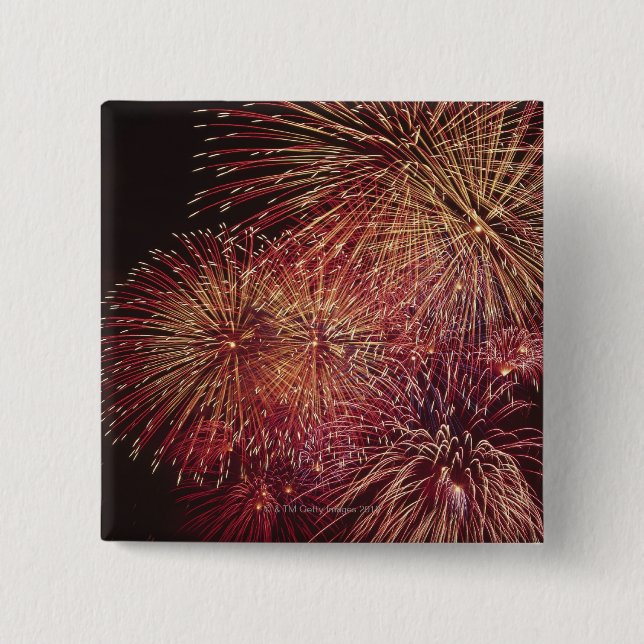 Bóton Quadrado 5.08cm Fireworks 3 (Frente)