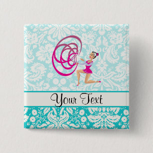 Bóton Quadrado 5.08cm Fita da ginástica rítmica