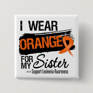 Bóton Quadrado 5.08cm Fita De Leucemia Para Minha Irmã