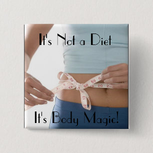 Bóton Quadrado 5.08cm Fita de medição, não é uma dieta, ele é B…