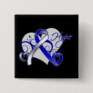 Bóton Quadrado 5.08cm Fita Floral Esperança - Febre ALS