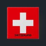 Bóton Quadrado 5.08cm Flag of Switzerland<br><div class="desc">Flag of Switzerland</div>