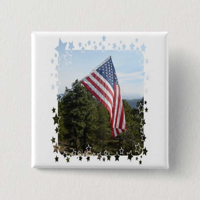 Bóton Quadrado 5.08cm Flagwstars (Frente)