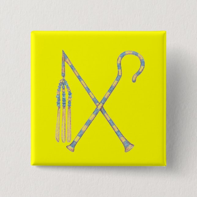 Bóton Quadrado 5.08cm Flail e trapaceiro (Frente)