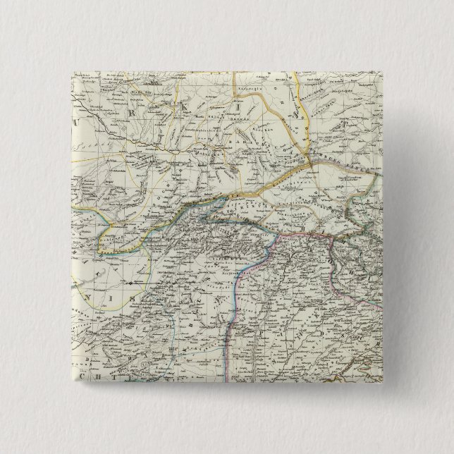 Bóton Quadrado 5.08cm Flandres do Sul da Ásia (Frente)