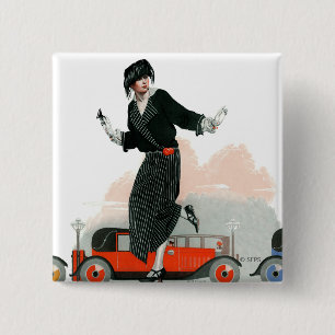 Bóton Quadrado 5.08cm Flapper e Roadster