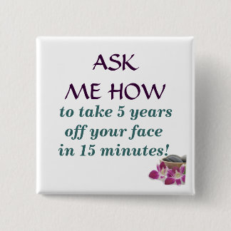 Bóton Quadrado 5.08cm flor e pedras, para tomar 5 anos fora de seu fa…