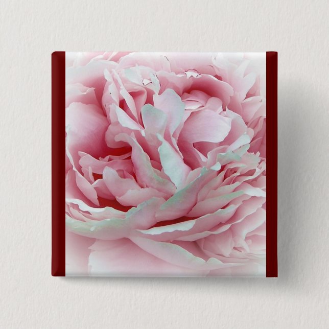 Bóton Quadrado 5.08cm Flor Pastel (Frente)