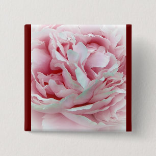Bóton Quadrado 5.08cm Flor Pastel