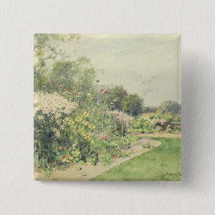 Bóton Quadrado 5.08cm Flores de outubro