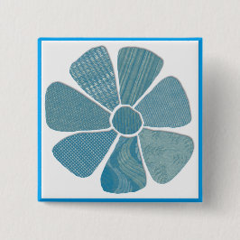 Bóton Quadrado 5.08cm Flores de Tecido de Material Têxtil Escolhem Qualq