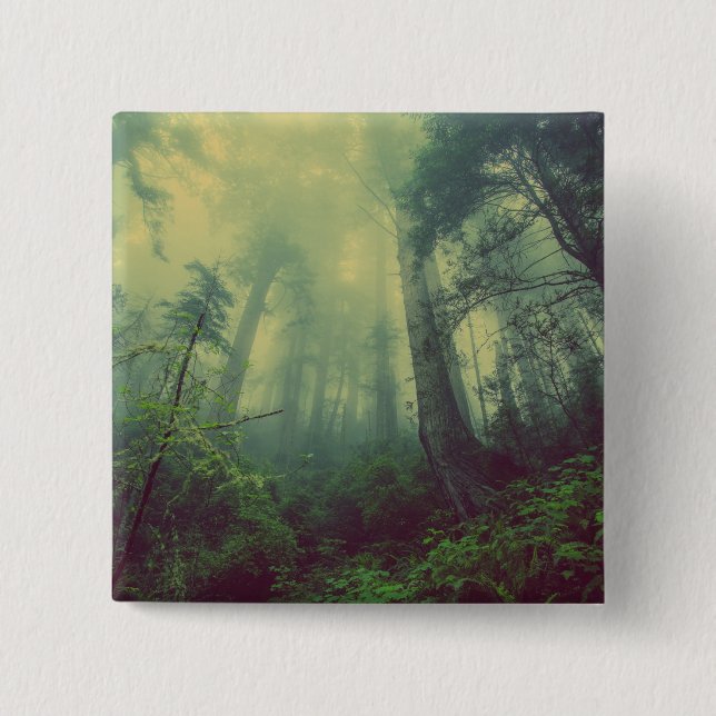 Bóton Quadrado 5.08cm Floresta De Baixo (Frente)