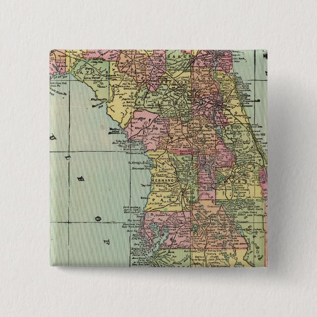 Bóton Quadrado 5.08cm Flórida 5 (Frente)