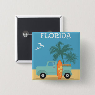Bóton Quadrado 5.08cm Flórida:Botão Viagem