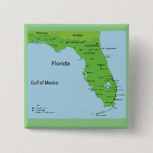 BÓTON QUADRADO 5.08CM FLORIDA USA MAP