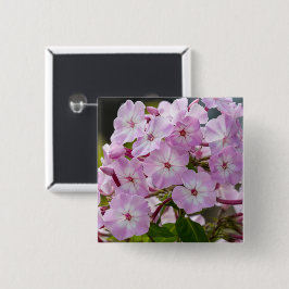 Bóton Quadrado 5.08cm Flox Botânico Rosa Vibrante