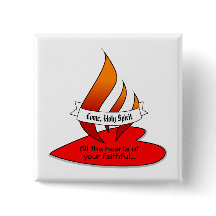 Fogo ou Chama e Coração com Pentecostes de Cotação