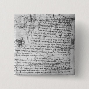 Bóton Quadrado 5.08cm Fol.145v-b, página do caderno de da Vinci