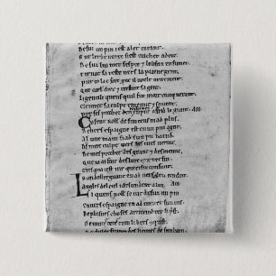 Bóton Quadrado 5.08cm Fol.43 'a canção de Roland