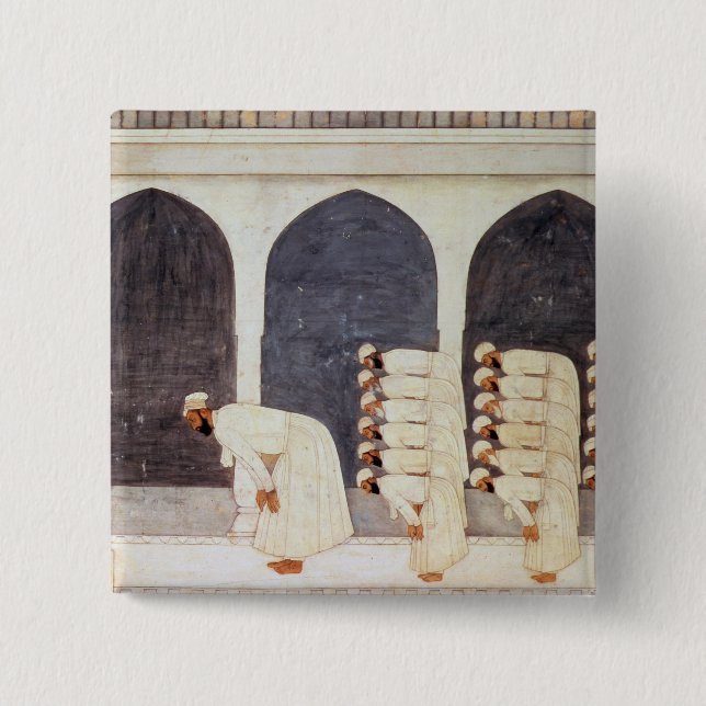 Bóton Quadrado 5.08cm Folio.38a um príncipe do líder em uma mesquita que (Frente)