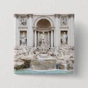 Bóton Quadrado 5.08cm Fonte Trevi (italiano: Fontana di Trevi)