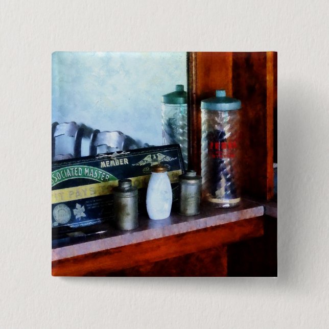 Bóton Quadrado 5.08cm Fontes do barbeiro (Frente)