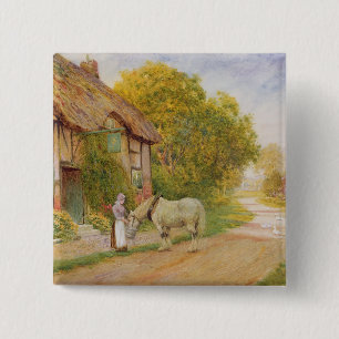 Bóton Quadrado 5.08cm Fora da pensão da vila