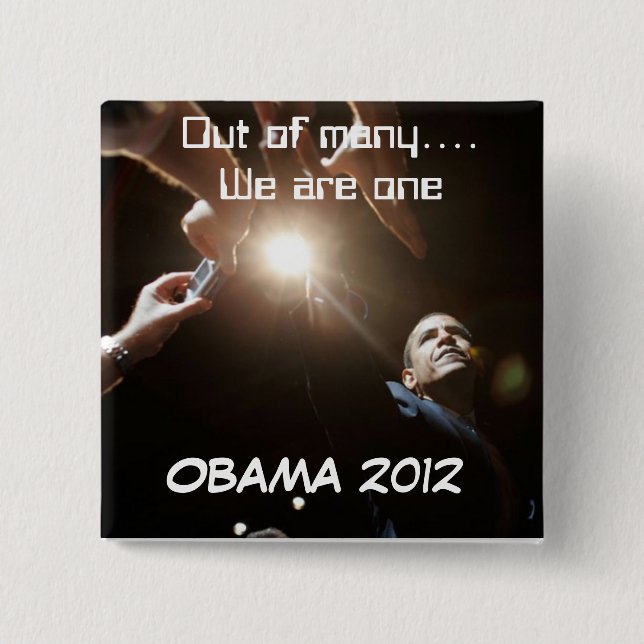 Bóton Quadrado 5.08cm Fora de muitos (Frente)