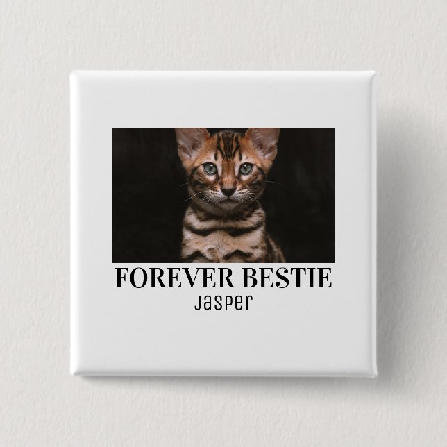 Bóton Quadrado 5.08cm Forever bastie minimilist pet bastie (Frente)