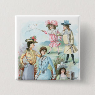 Bóton Quadrado 5.08cm forma dos 1900s