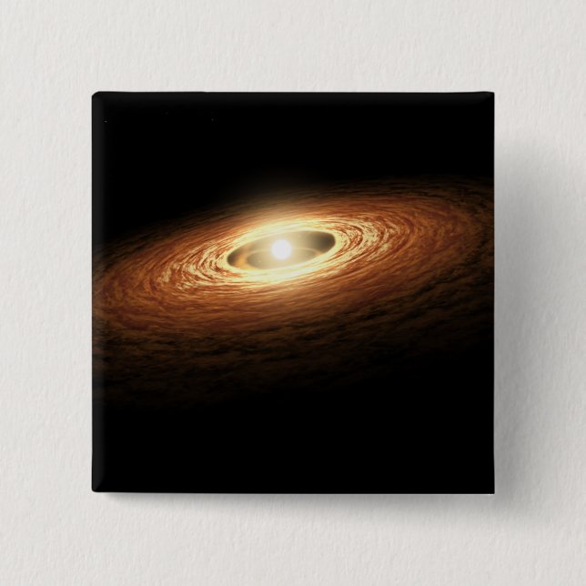 Bóton Quadrado 5.08cm Formação de Cristal de Silicato (Frente)