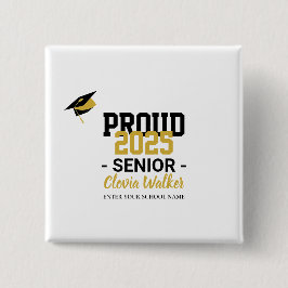 Bóton Quadrado 5.08cm Formando orgulhoso de escola personalizado
