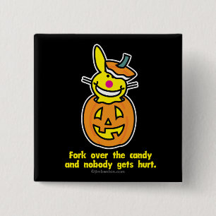 Bóton Quadrado 5.08cm Forquilha sobre os doces