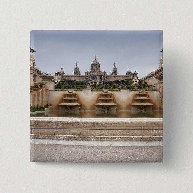 Bóton Quadrado 5.08cm Fortaleza de Montjuc (Frente)