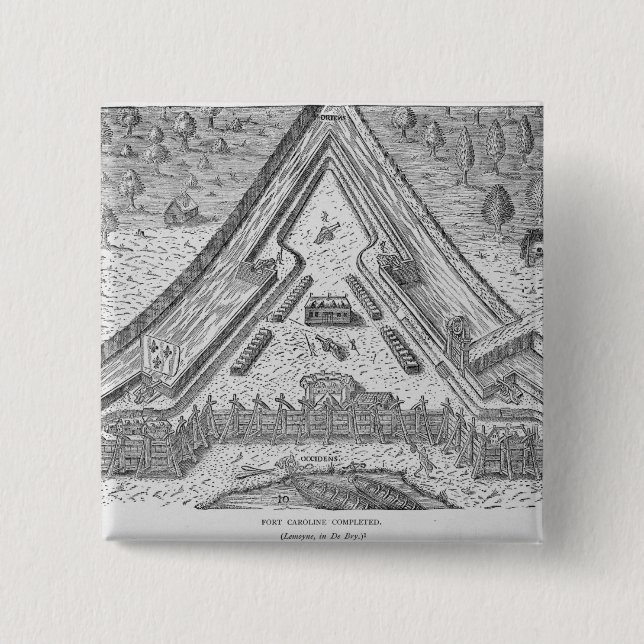 Bóton Quadrado 5.08cm Forte Caroline terminada (Frente)