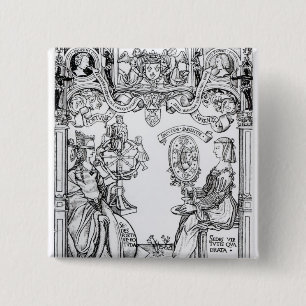 Bóton Quadrado 5.08cm Fortuna e sabedoria
