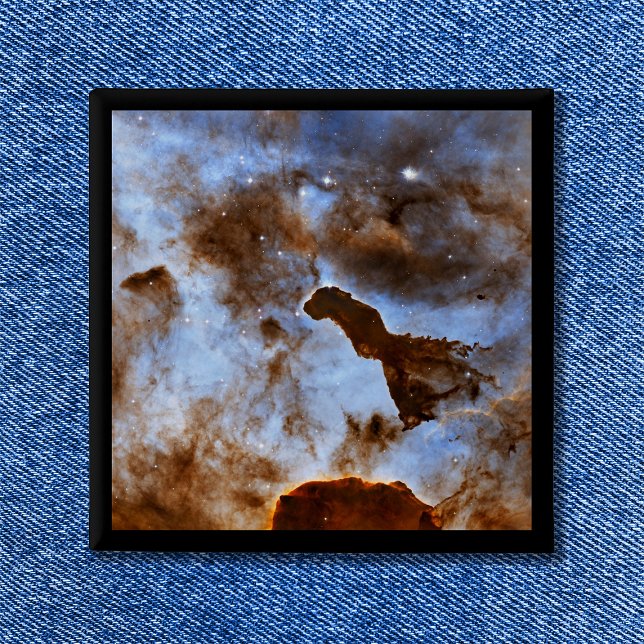 Bóton Quadrado 5.08cm Foto Espacial Celestial de Gelo Cósmico (Cosmic Ice Carina Nebula Celestial Space Photo Button)