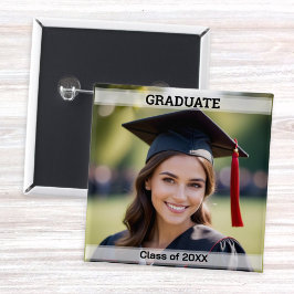 Bóton Quadrado 5.08cm Foto Personalizada Turma de Formandos de 20XX Form