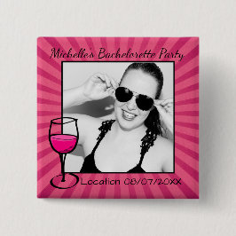 Bóton Quadrado 5.08cm Foto quadro Bachelorette personalizada