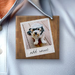 Bóton Quadrado 5.08cm Fotografia Rústica com Instagrama Quadrado e Madei<br><div class="desc">Um design de vintage e de tendências com uma borda retrorativa que você pode adicionar sua selfie ou retrato favorito de um amigo. Use uma foto quadrada para criar um presente exclusivo e pessoal ou manter o filhote de hipster e fazer uma manutenção de tendências. Se precisar ajustar as fotos,...</div>