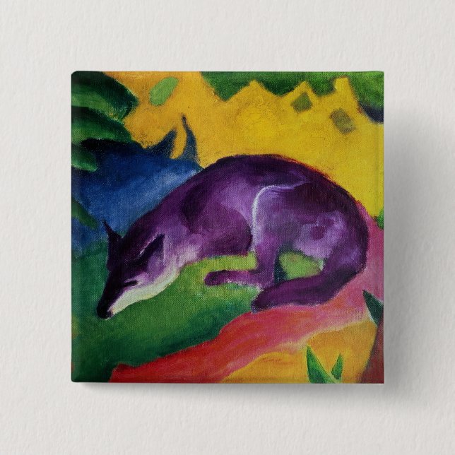 Bóton Quadrado 5.08cm Fox azul, 1911 (Frente)