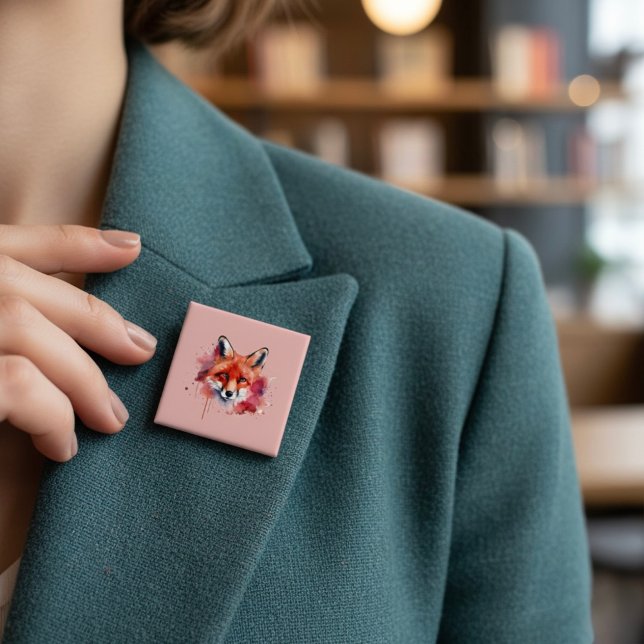 Bóton Quadrado 5.08cm Fox Button (Criador carregado)