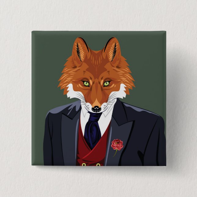 Bóton Quadrado 5.08cm Foxy Retrato (Frente)
