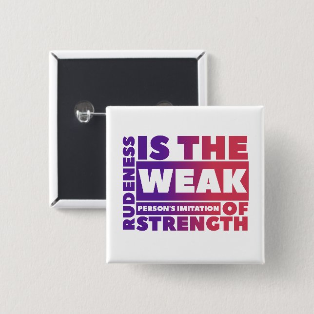 Bóton Quadrado 5.08cm Fraco - Botão Quadrado (Frente & Verso)