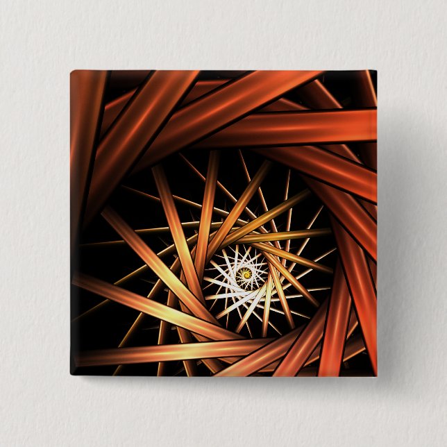 Bóton Quadrado 5.08cm Fractal da torrente (Frente)