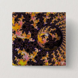 Bóton Quadrado 5.08cm Fractal Firestorm Sphere