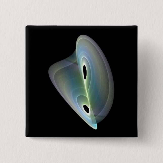 Bóton Quadrado 5.08cm fractal pastel (Frente)